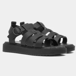 Peak Kids Black Gladiator Sandal*Lilley Junior Fashion