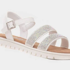 Snowdonia Girls White Sandal*Lilley Junior Outlet