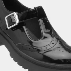 Layton Girls Black Patent T-Bar Shoe*Lilley New