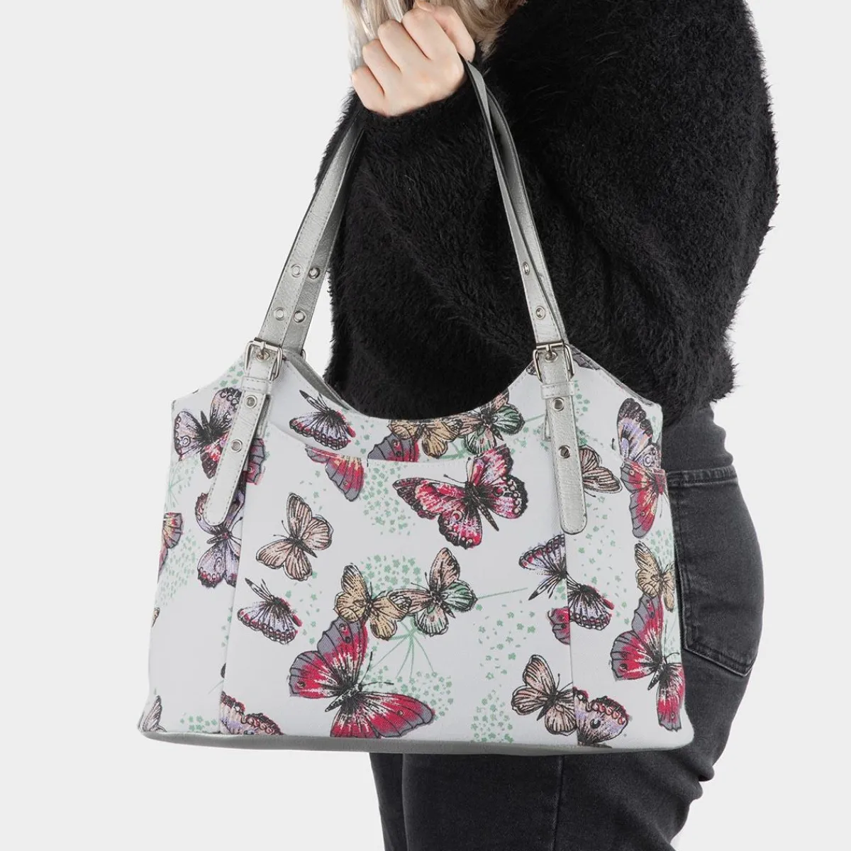 Luton Butterfly Printed Shoulder Bag*Lilley Discount