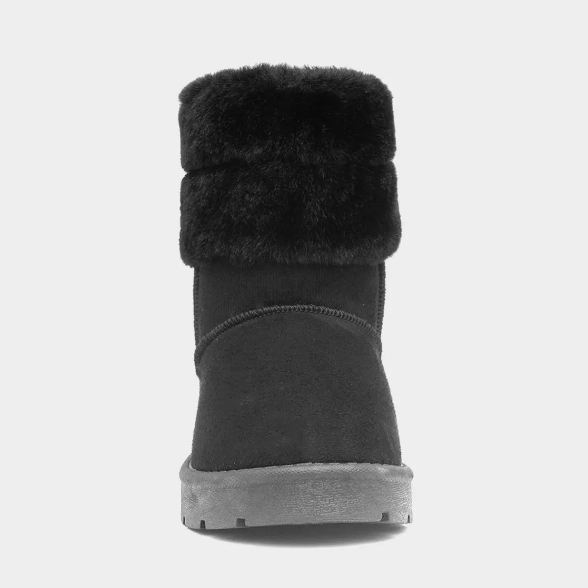 Mae Womens Black Faux Fur Ankle Boot*Lilley Fashion