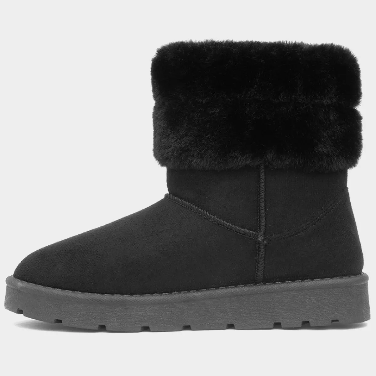 Mae Womens Black Faux Fur Ankle Boot*Lilley Fashion