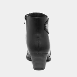 Mary Womens Black Heeled Ankle Boot*Lilley Online
