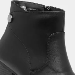 Mary Womens Black Heeled Ankle Boot*Lilley Online