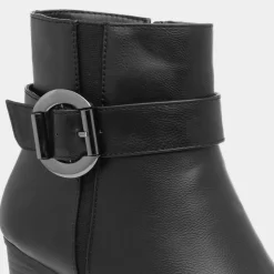 May Womens Black Heeled Ankle Boot*Lilley Outlet