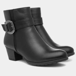 May Womens Black Heeled Ankle Boot*Lilley Outlet