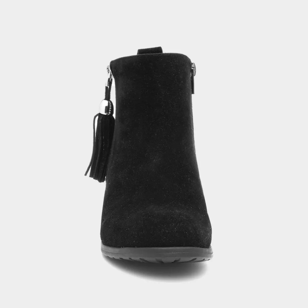 Mel Womens Black Faux Suede Heeled Boot*Lilley Best