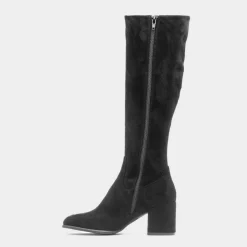 Milan Womens Black High Leg Heeled Boot*Lilley Discount