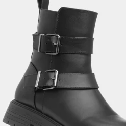 Mildrid Womens Black Chunky Ankle Boot*Lilley Clearance