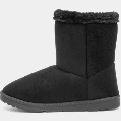 Moira Womens Black Faux Fur Ankle Boot*Lilley Discount
