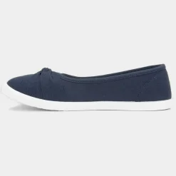 Pearl Womens Navy Slip On Canvas Shoe*Lilley Online