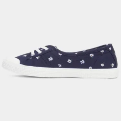 Phoebe Womens Navy Daisy Print Canvas*Lilley Clearance