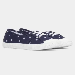 Phoebe Womens Navy Daisy Print Canvas*Lilley Clearance