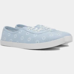 Pippa Womens Daisy Print Canvas Shoe*Lilley Outlet