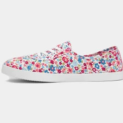 Pippa Womens Multi Floral Canvas Shoe*Lilley Discount