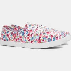Pippa Womens Multi Floral Canvas Shoe*Lilley Discount