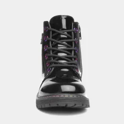 Riley Girls Black Patent Iridescent Boot*Lilley Sale