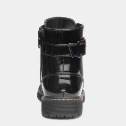 Riley Girls Black Patent Iridescent Boot*Lilley Sale
