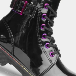 Riley Girls Black Patent Iridescent Boot*Lilley Sale