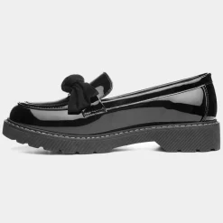 Rosita Girls Black Patent Bow Loafer*Lilley Online