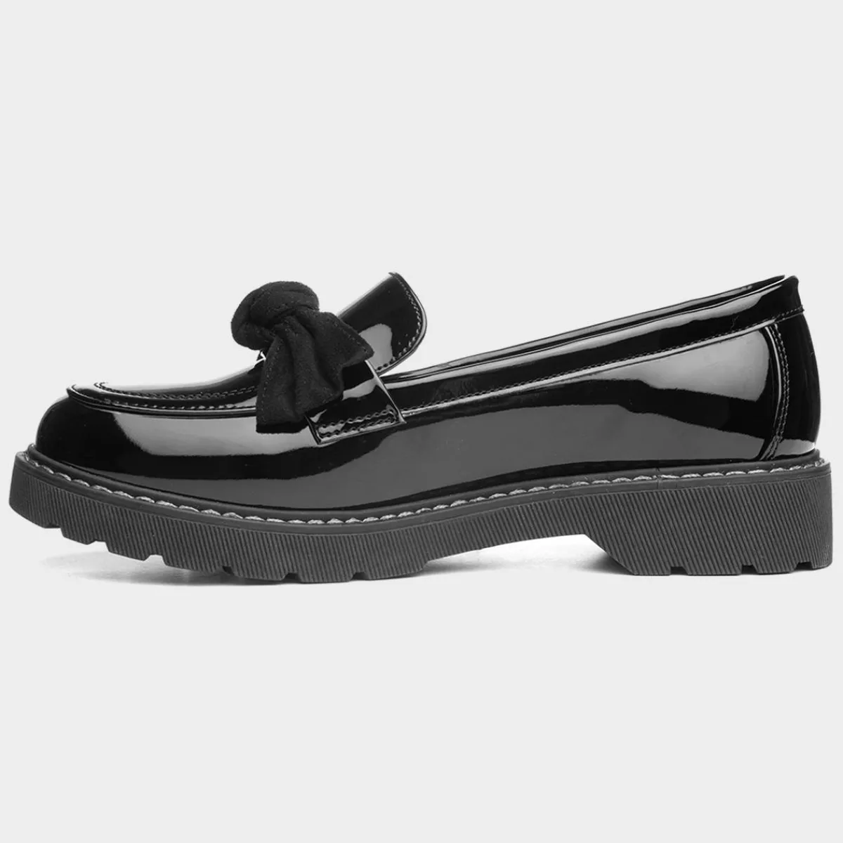 Rosita Girls Black Patent Bow Loafer*Lilley Online