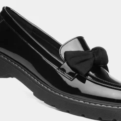 Rosita Girls Black Patent Bow Loafer*Lilley Online