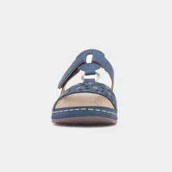 Sally Womens Navy Mule Sandal*Lilley Clearance