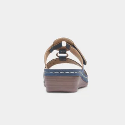 Sally Womens Navy Mule Sandal*Lilley Clearance