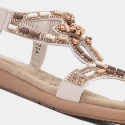 Sapphire Womens Beaded Strappy Sandal*Lilley Outlet