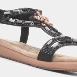 Sapphire Womens Beaded Strappy Sandal*Lilley Best