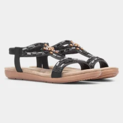 Sapphire Womens Beaded Strappy Sandal*Lilley Best
