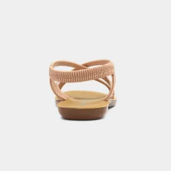 Sara Womens Nude Diamante Strappy Sandal*Lilley Outlet
