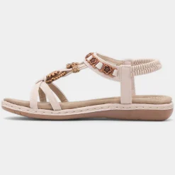 Saskia Womens Beaded Sandal*Lilley Sale
