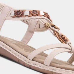 Saskia Womens Beaded Sandal*Lilley Sale