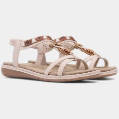 Saskia Womens Beaded Sandal*Lilley Sale