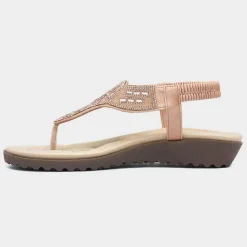 Savanna Womens Blush Toe Post Sandal*Lilley Online