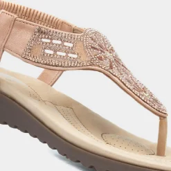 Savanna Womens Blush Toe Post Sandal*Lilley Online