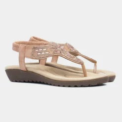 Savanna Womens Blush Toe Post Sandal*Lilley Online