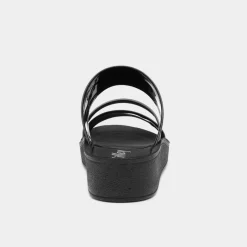 Sian Womens Black Glitter Strappy Sandal*Lilley Sale
