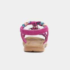 Simone Womens Fuchsia Ribbon Twist Sandal*Lilley Hot