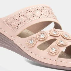 Sissy Womens Diamante Wedge Sandal*Lilley Outlet