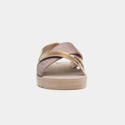 Sonia Womens Rose Gold Mule Sandal*Lilley Online