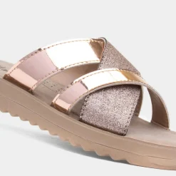Sonia Womens Rose Gold Mule Sandal*Lilley Online