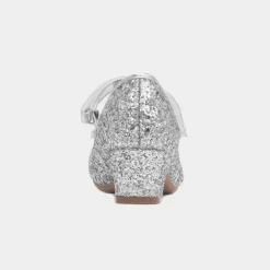 Lacey Girl's Silver Glitter Heel*Lilley Sparkle Hot