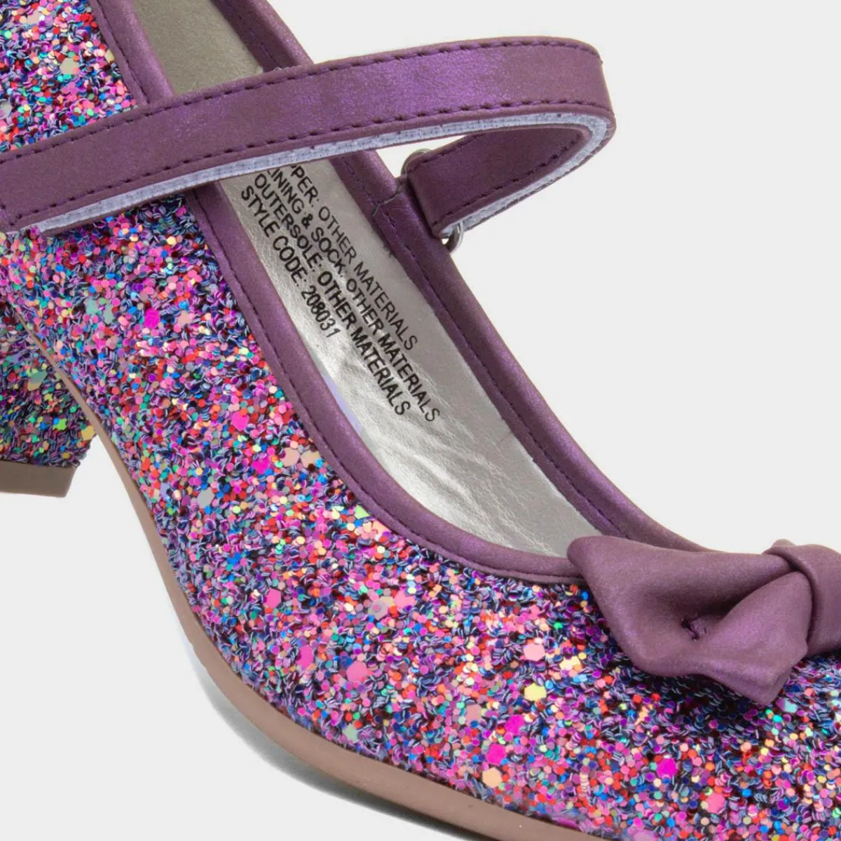 Lacey Girls Glitter Heel*Lilley Sparkle Fashion