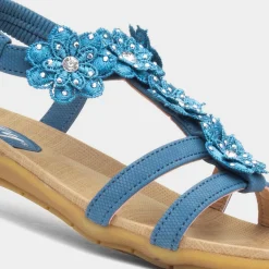 Stella Womens Flower Crochet Sandal*Lilley Discount