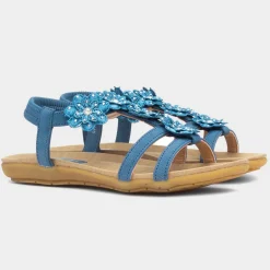 Stella Womens Flower Crochet Sandal*Lilley Discount