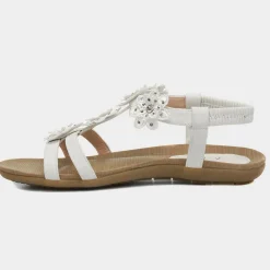 Stella Womens Flower Crochet Sandal*Lilley Outlet