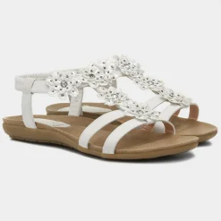 Stella Womens Flower Crochet Sandal*Lilley Outlet