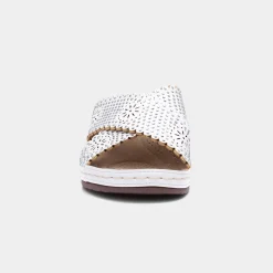 Sybil Womens White Slip On Wedge Sandal*Lilley Sale